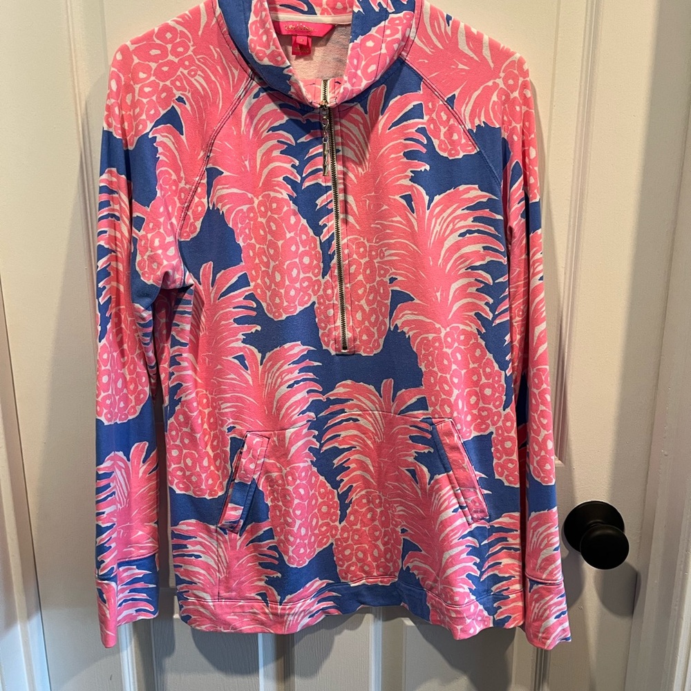 Lilly Pulitzer popover in Blue Haven Little Flamenco.